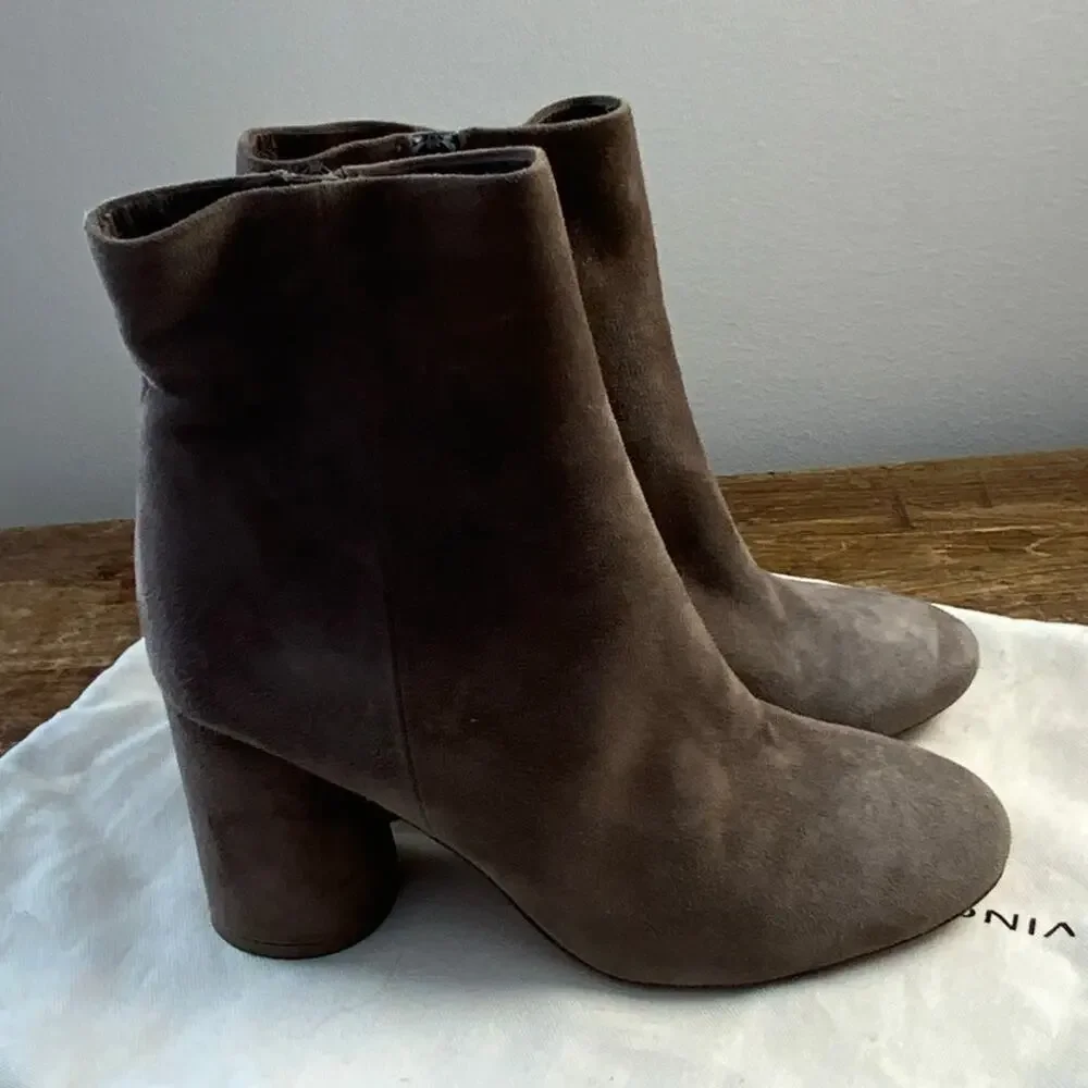 VINCE Highbury Booties in Pewter Gray‎ Suede size 7.5